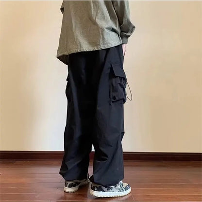 New Men's Overalls Multi-Pocket American Hiphop Pants
