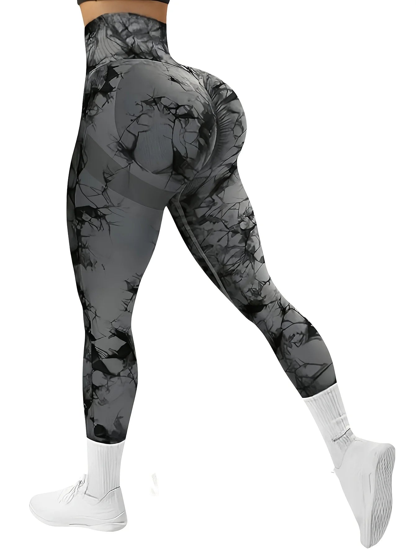 Gym Leggings Tie-Dye Yoga Pants for Women's