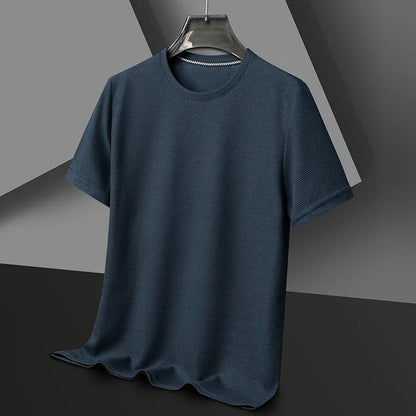 New Summer Round Neck Short Sleeved T-shirt for Men's Short Sleeved Top