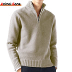 Men Sweaters Knitwear Pullovers Solid Color Long Sleeved Sweater Male Casual Daily Warm Coats
