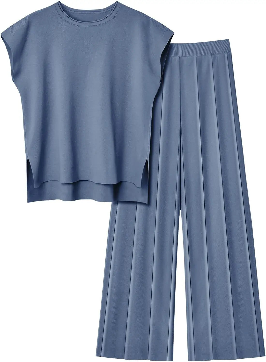 Fashion Casual Suit Sleeveless Vest Sweater  Wide-leg Pants Two-piece Set
