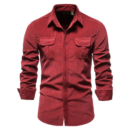 New Single Breasted 100% Cotton Men's Shirt Casual Fashion