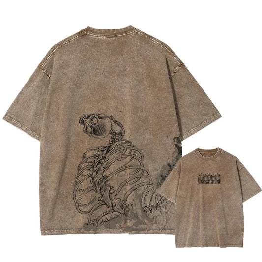 T-Shirt Hip Hop Streetwear Graphic Print Oversize