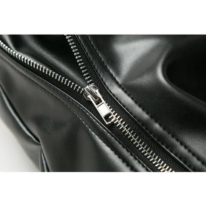New Winter Men Skinny Leather Pants High Street Fashion Motorcycle Trousers