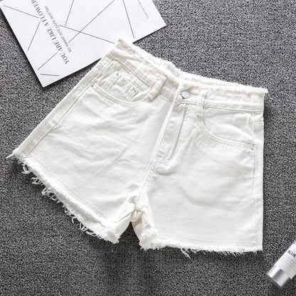 Woman High Haist Jeans Shorts Casual Pants