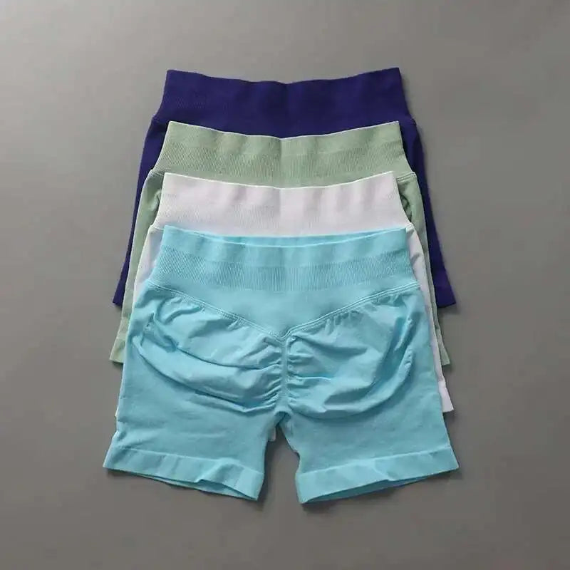 Yoga Seamless Scrunch Bum Workout Gym Booty Stretch Running Shorts