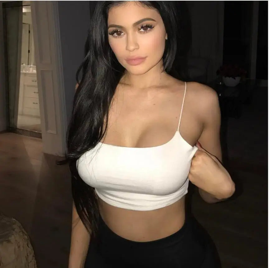 Black White Bottoming Tanks Bra Underwear Vest Tops