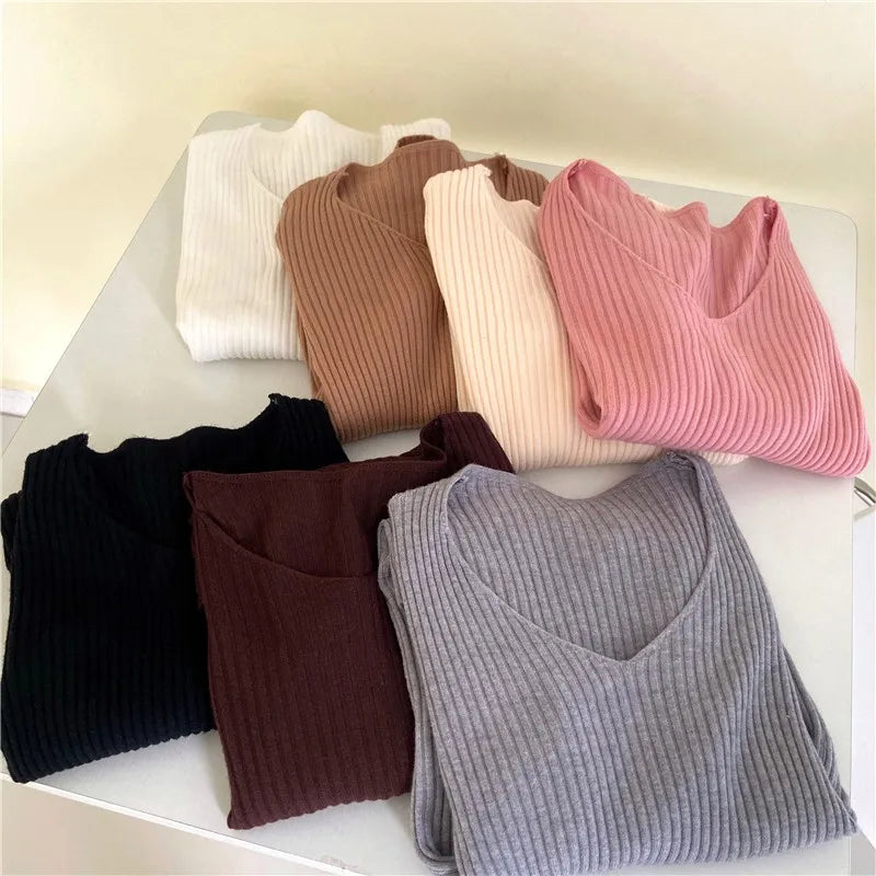 Women Sweaters Casual Long Sleeve Knitted Pullover