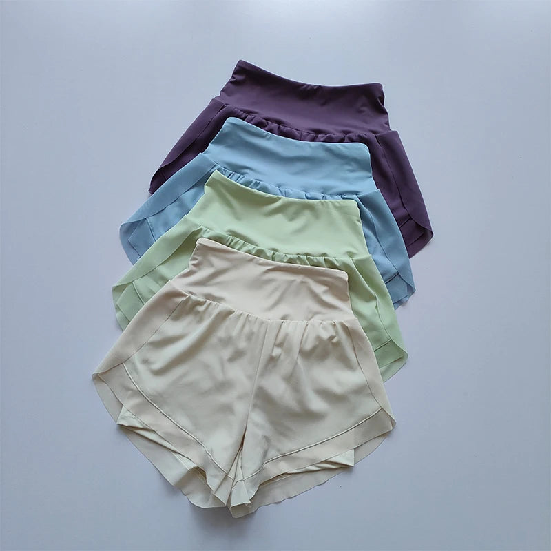 Women's Sports Shorts Mesh 2 In 1 Quick-dry Yoga Shorts