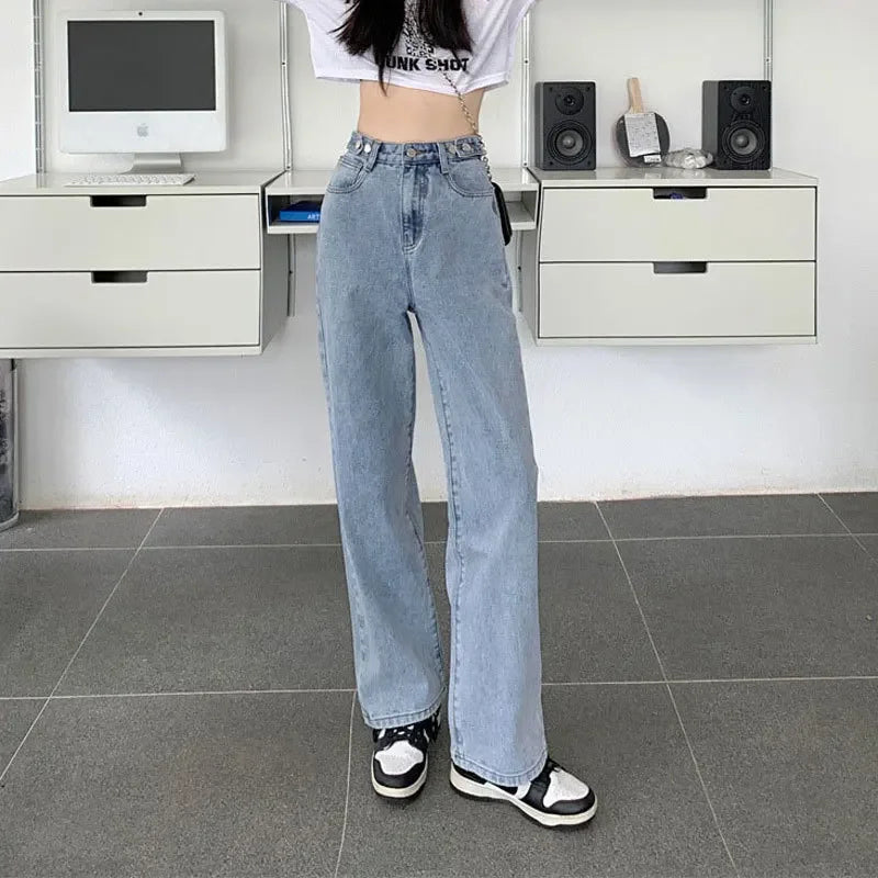 Loose Women Jeans High Waist Design Casual Style
