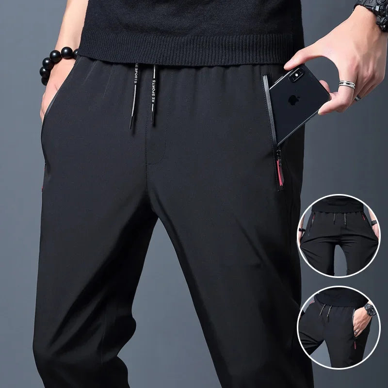 Men's Casual Pants Stretch Slim Fit Elastic Waist Jogger
