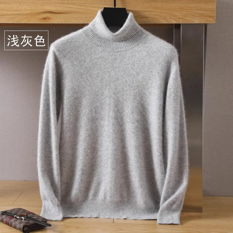 Men's Sweater High Winter New Tops Long Sleeve High-End Jumpers