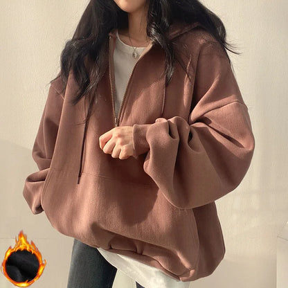 Women Hoodie Casual Long Sleeve Pocket Hooded Coats