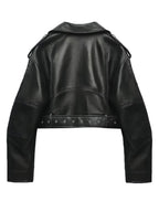 Leather Jacket High Street Motorcycle Coat