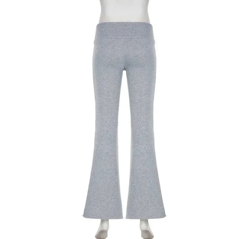 Casual Pants Slim Low-Waisted Boot Cut Pants Women