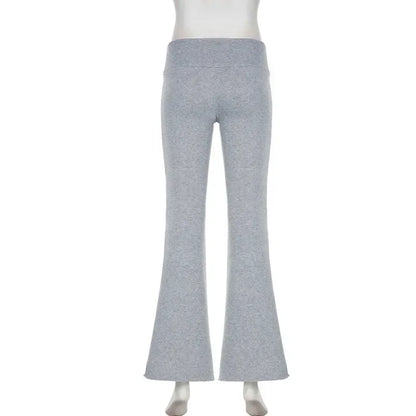 Casual Pants Slim Low-Waisted Boot Cut Pants Women