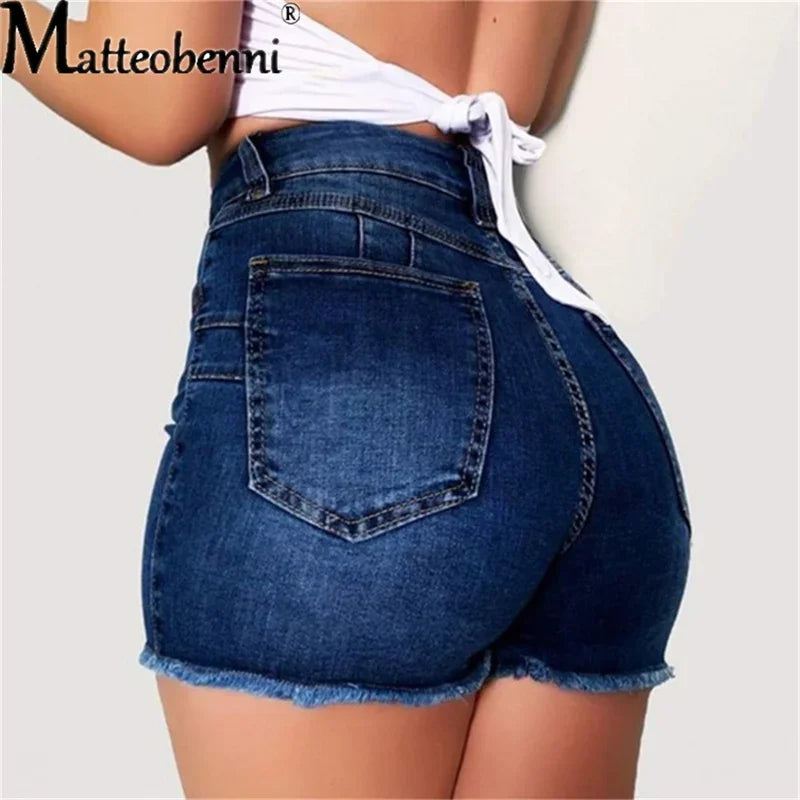 New High Waist Skinny Hips Stretch Leg Length Tight Hips Jeans