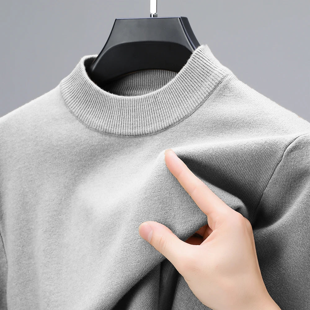 Cold-Season Mock Neck Pullover