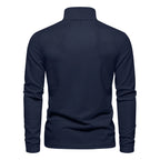 New Men's Deer Polo Shirts Solid Color Long Sleeve