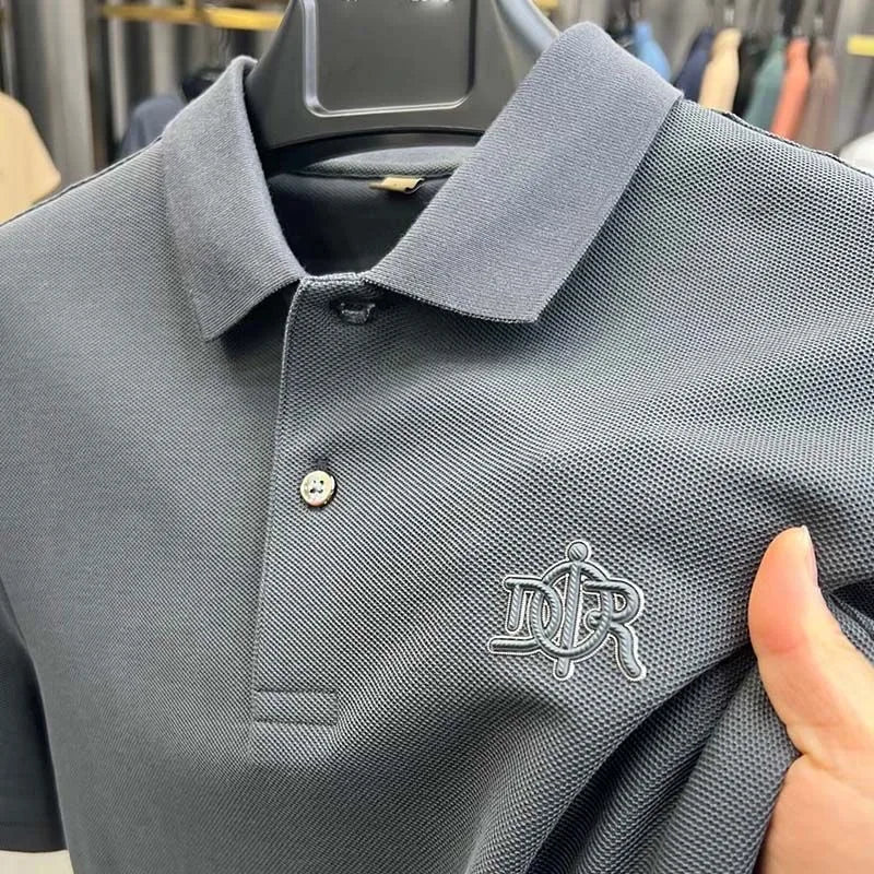 cotton high-end breathable short sleeve POLO shirt men