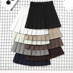 Women's High Waist Skirt For School Girl Uniform