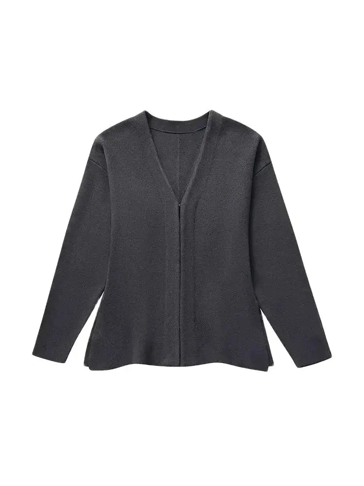 Women's Front Hook Fitted Knit Cardigan Sweater