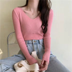 Women Sweaters Casual Long Sleeve Knitted Pullover