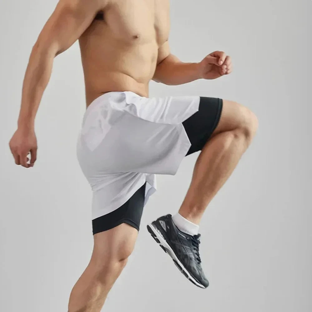 Men's Two-in-one Sports Shorts Summer Running Sportswear