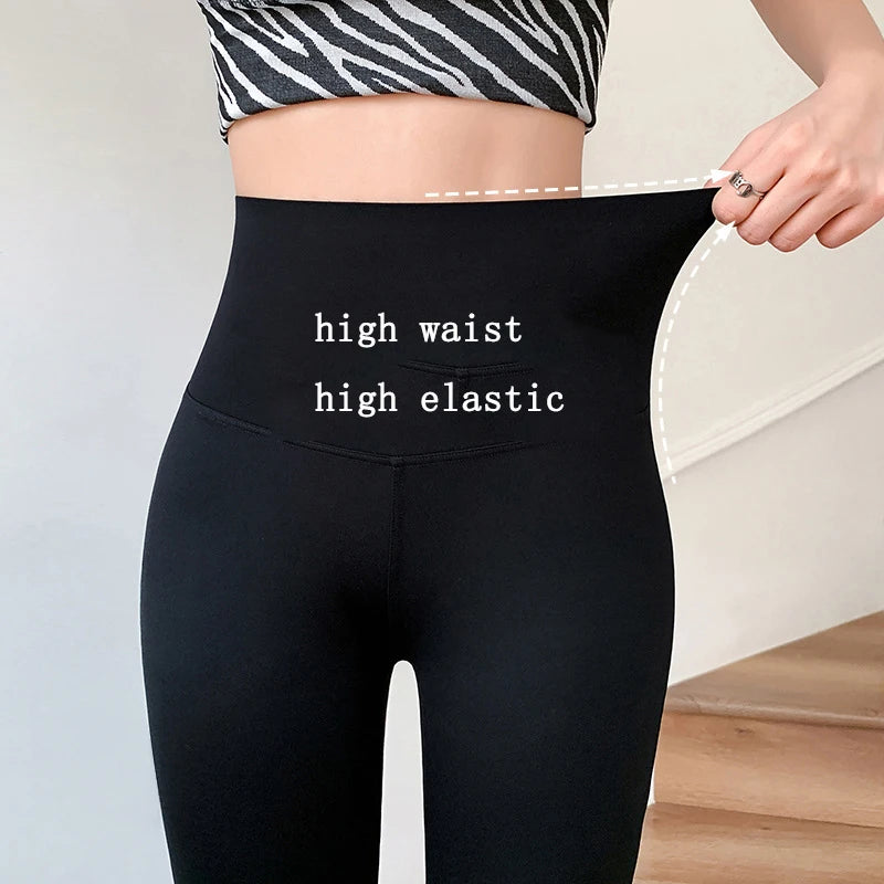 Women Flare Pants Slim High Waist Streetwear Leggings