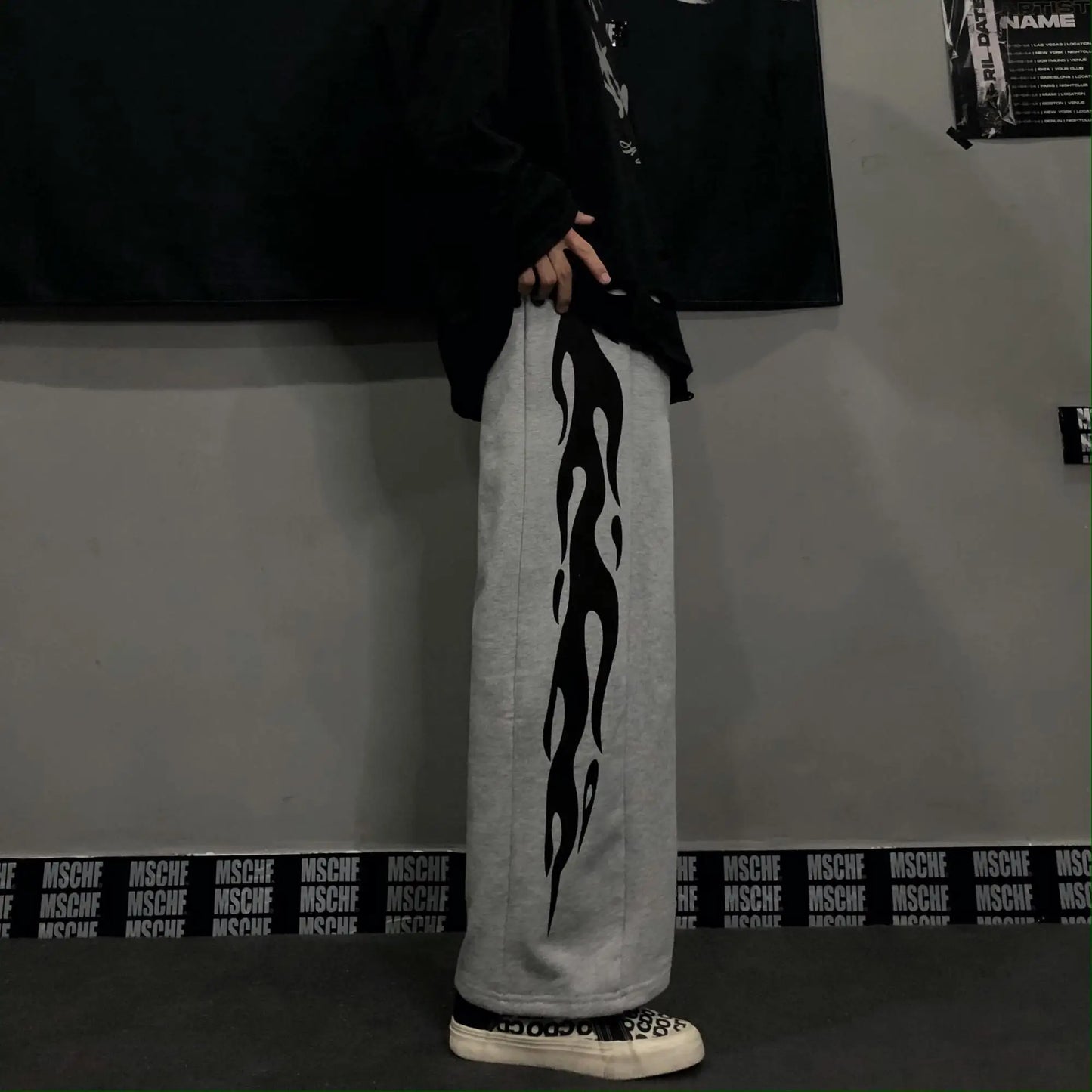 Japanese Oversize Graphic Wide Sweatpants