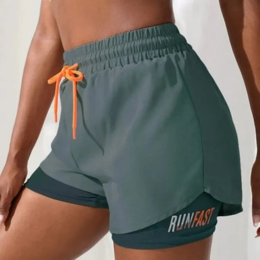 Women's High Rise Yoga Shorts With Elastic