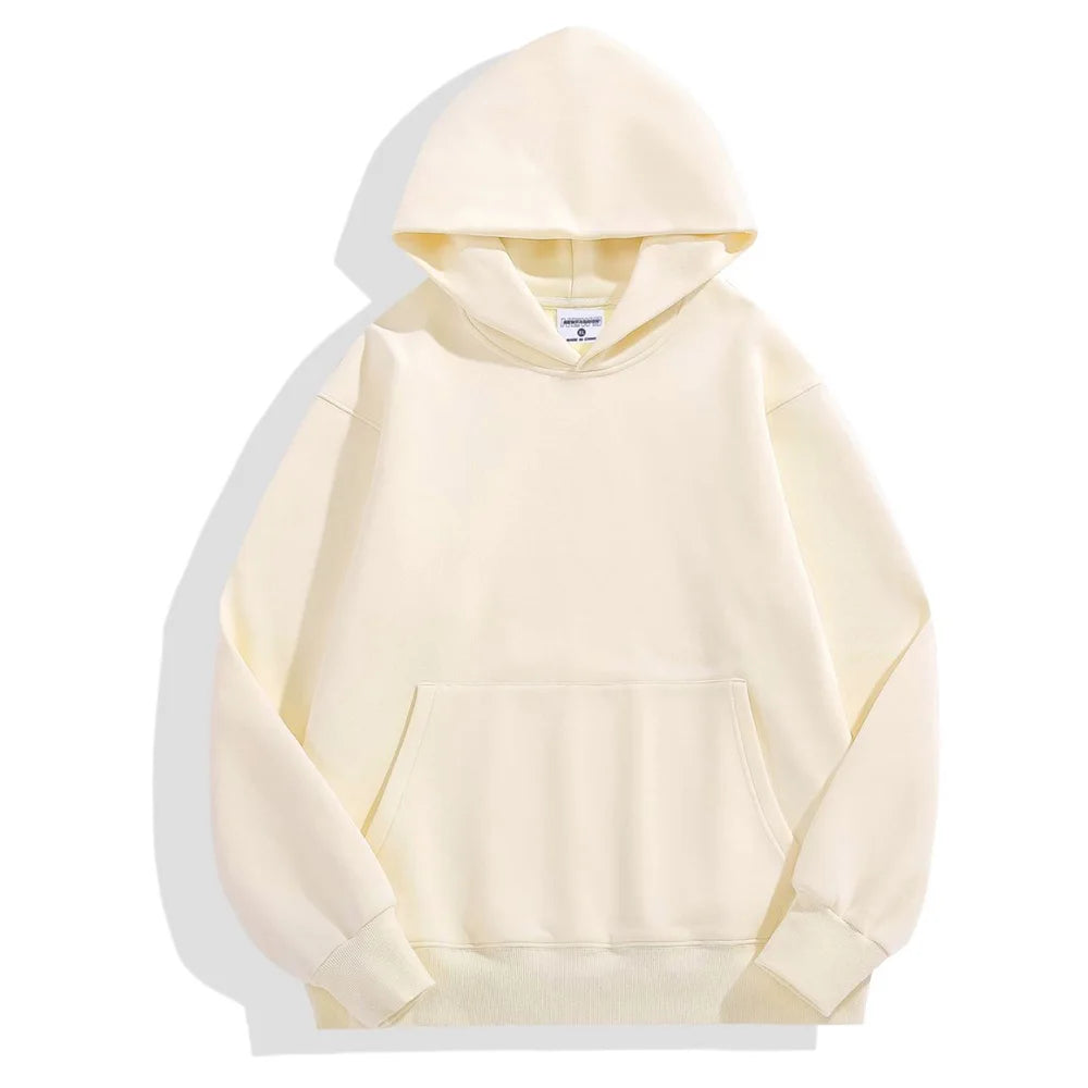 Men Thickened Tight Polar Fleece Pullover Hoodie