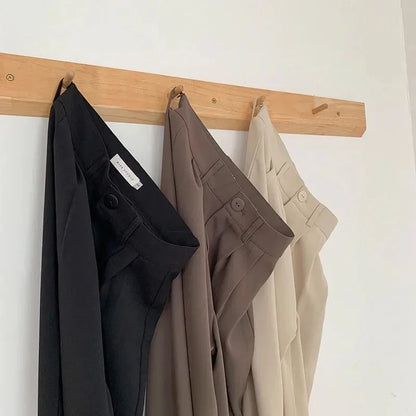 Women Suit Pants Fall Straight Office Ladies Korean Fashion Trousers