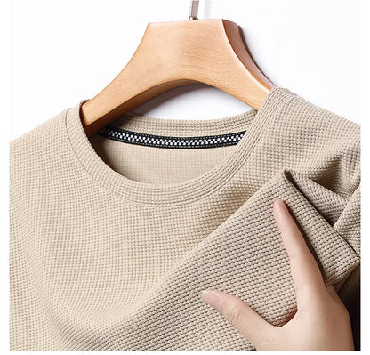 New Summer Round Neck Short Sleeved T-shirt for Men's Short Sleeved Top