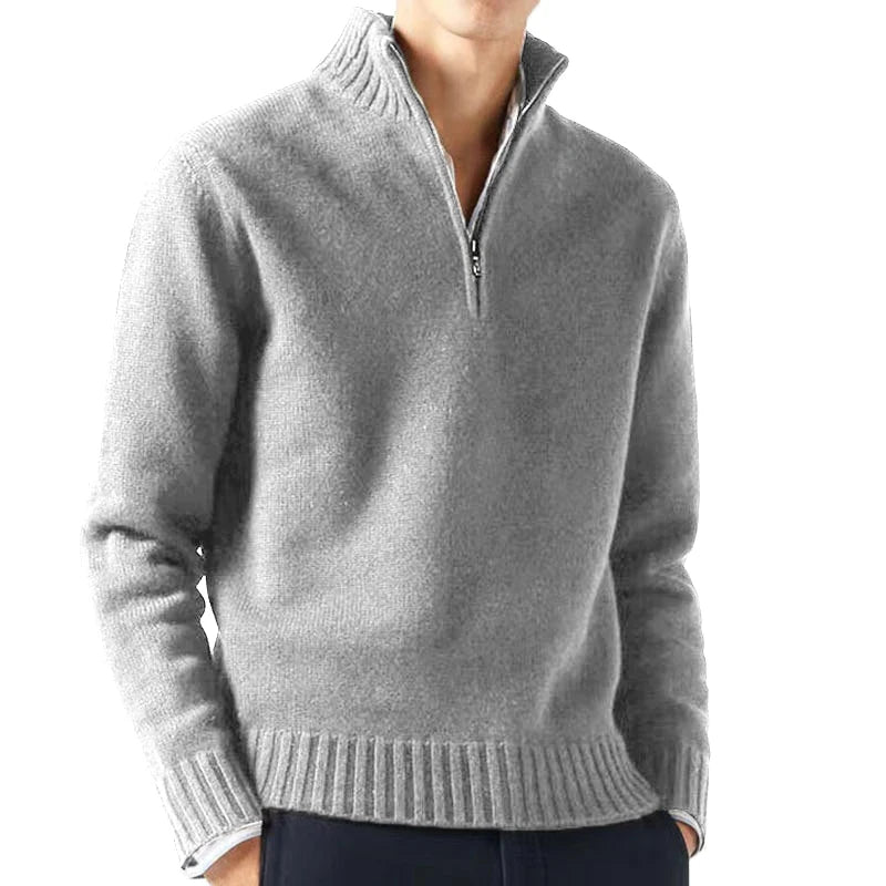 Men Sweaters Knitwear Pullovers Solid Color Long Sleeved Sweater Male Casual Daily Warm Coats