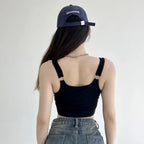 Tops Women Summer Sexy Streetwear Short Slim Vest