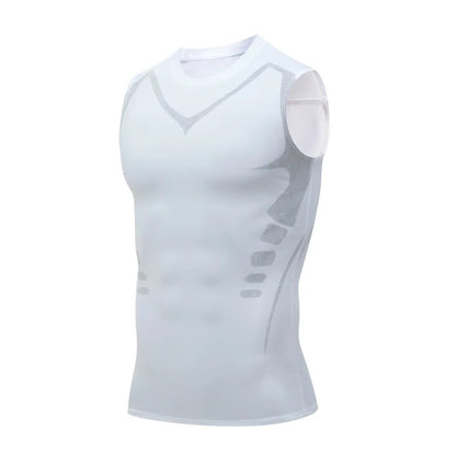 Sports Vest Men's Running Short-sleeved Quick-drying Sleeveless Ice Silk T-shirt