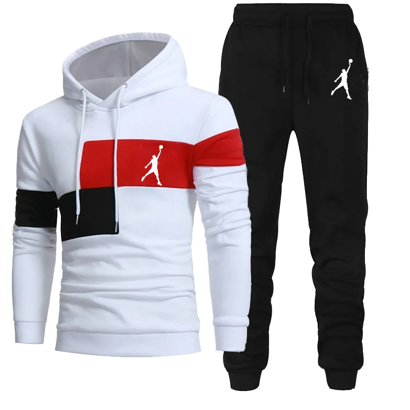 Men's Tracksuit Hooded Sweatshirts and Jogger Pants High Quality