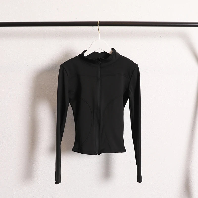 Flexible Active Wear Women Zip Up Gym Sports