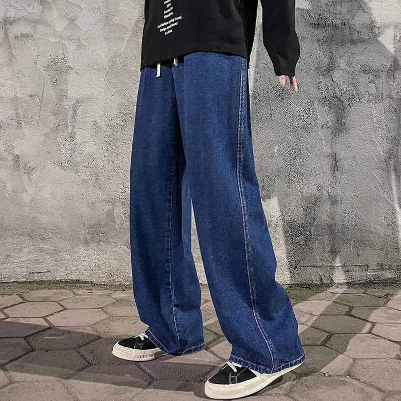 Men Loose Straight Wide Leg Pants