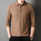 Men's Casual Polo Long Sleeve T-shirt Summer Comfortable  Top