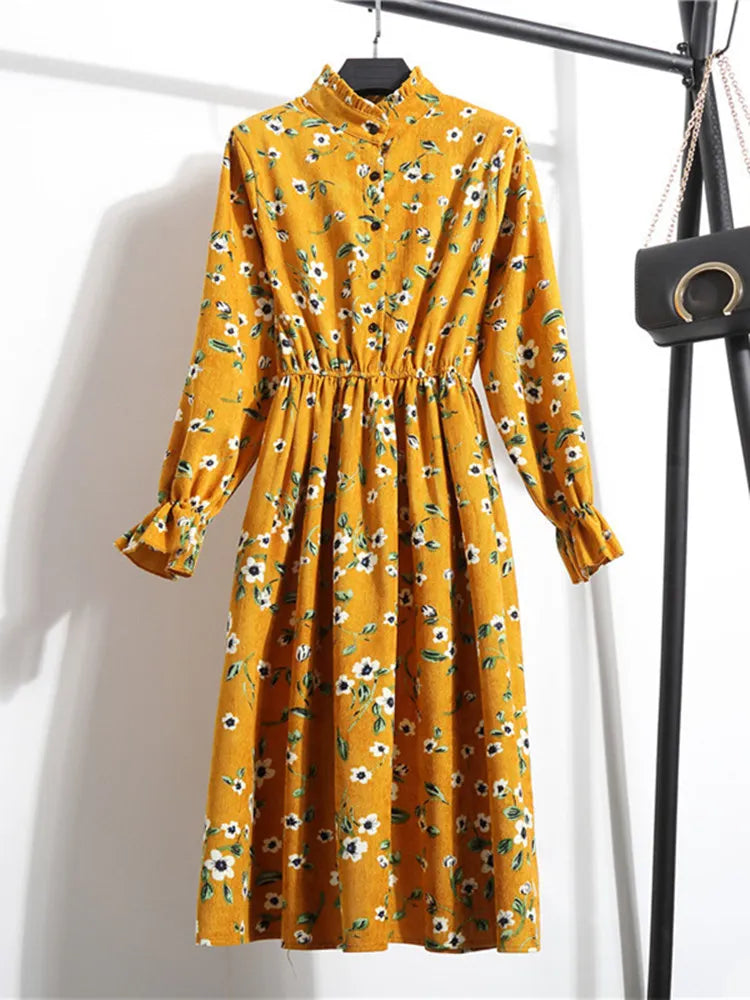 Long Sleeve Dress Women's Party Ruffle Dress