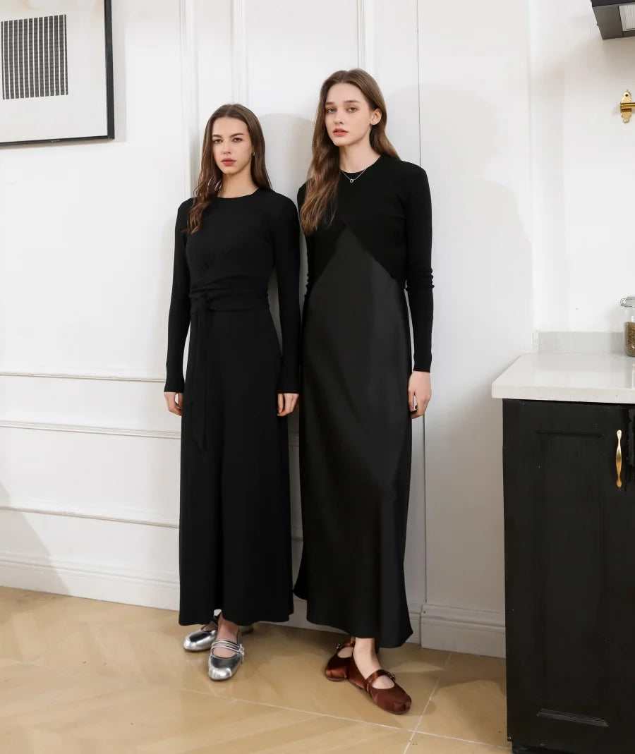 summer elegance satin dress woman clothes