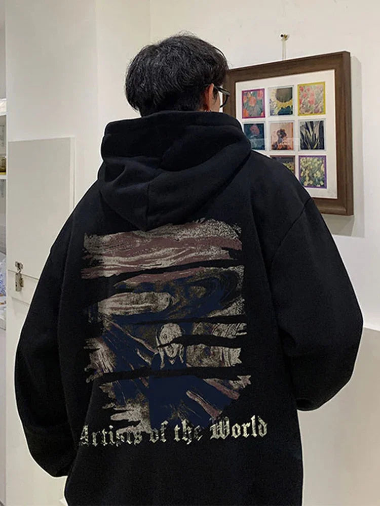 Print Hooded Sweatshirts For Men Pullover Hoodie