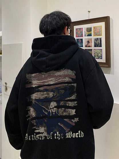 Print Hooded Sweatshirts For Men Pullover Hoodie