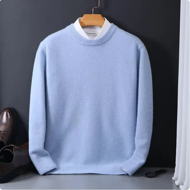 Sweater O-neck Pullovers Men's Loose Bottom Shirt