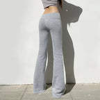 Casual Pants Slim Low-Waisted Boot Cut Pants Women