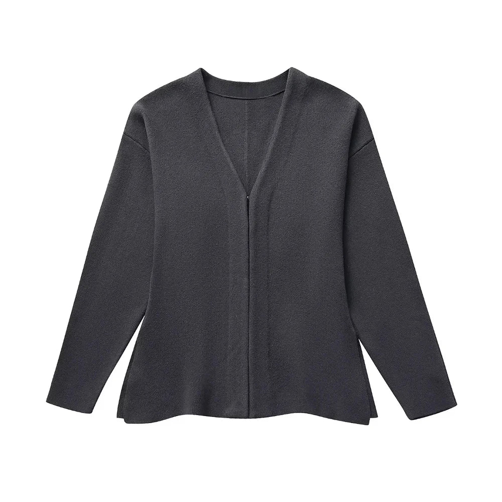 Women's Front Hook Fitted Knit Cardigan Sweater