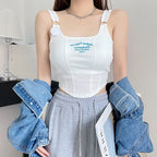 Tops Women Summer Sexy Streetwear Short Slim Vest
