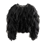 Ruffles Shirts For Women Pullover Blouse Female Fashion Style